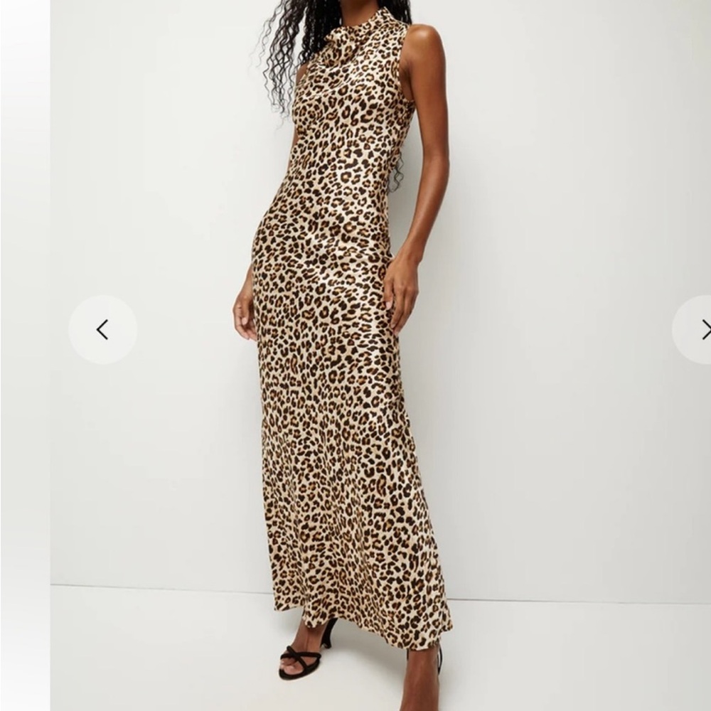 Veronica Bears Leopard Print Maxi Dress